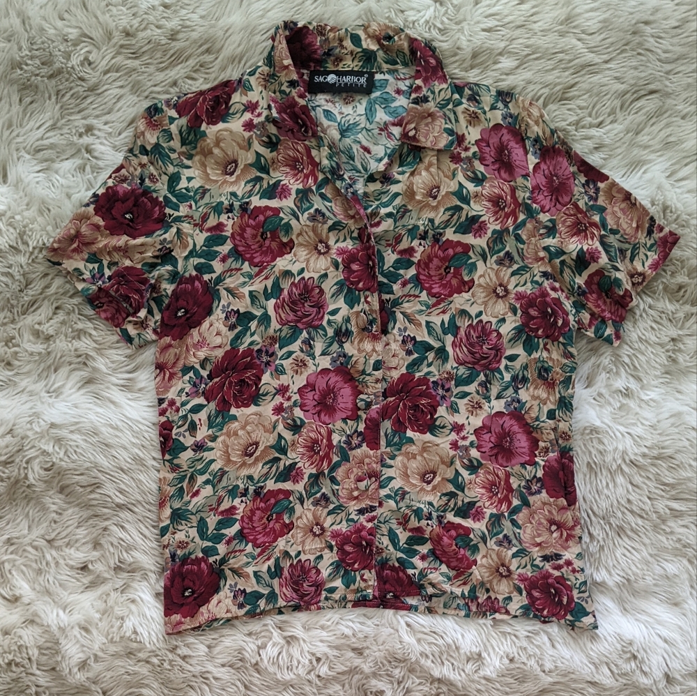 Vintage Floral Button Down
